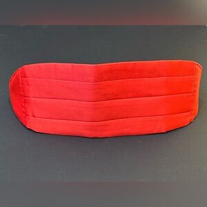 VTG 1980s-90s Mel Howard Red Satin Formal Cummerbund Adjustable 27"- 48" USA